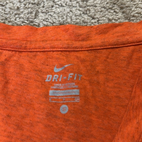 Nike Orange Long Sleeve Long Waisted Shirt Small - Picture 4 of 5
